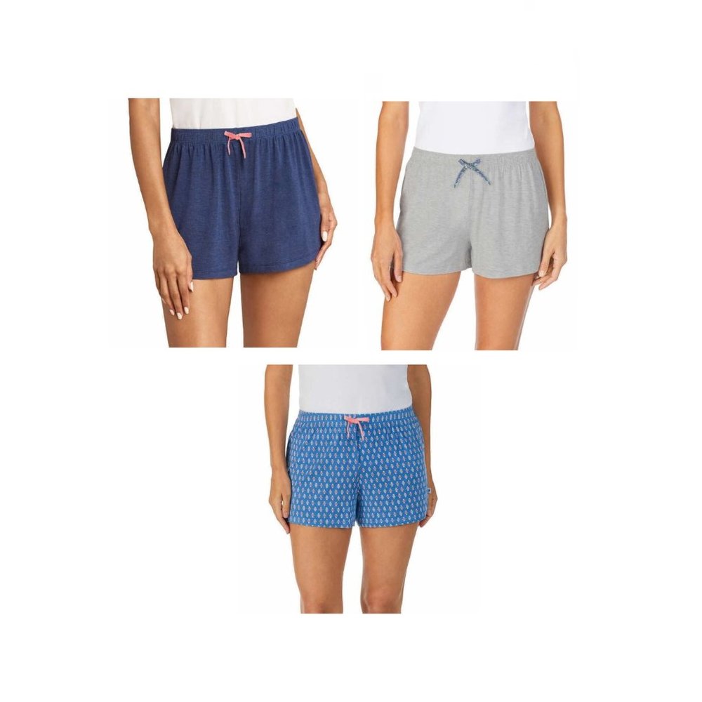 NWoT Jane and Bleecker Womens Sleep Short 3-pack Gray/Blue/Blue Size S $35 9A206